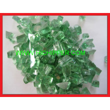 Fire Pit Glass Green Reflective